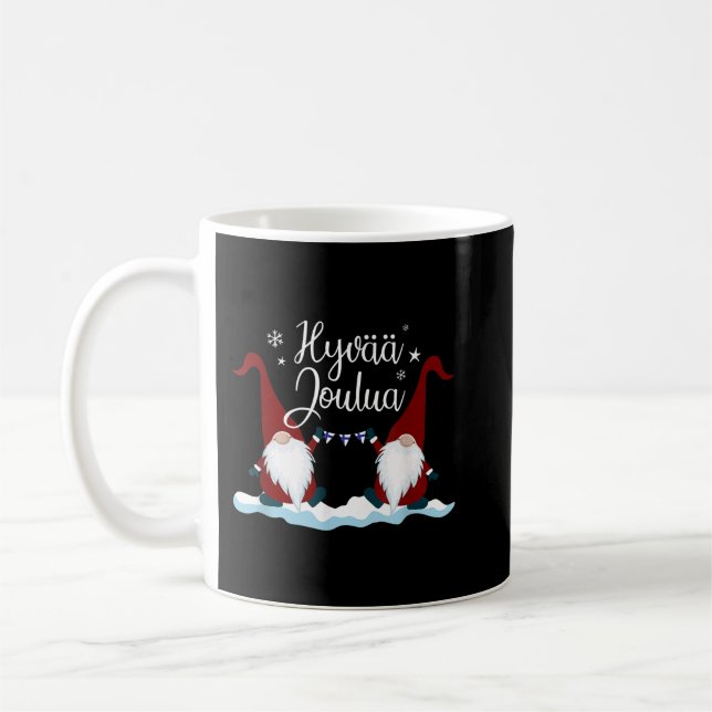 Caneca De Café Feliz Natal Finlandês - Finlândia - Presente Tee H (Esquerda)