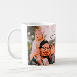 Caneca De Café Feliz Natal foto do amor moderno família simples m