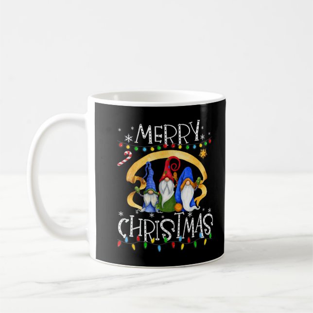 Caneca De Café Feliz Natal Gnomo Shirt Família Engraçada Xmas Kid (Esquerda)