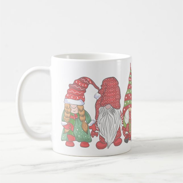 Caneca De Café Feliz Natal Gnomos Para O Presente De Natal (Esquerda)