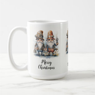 Caneca De Café Feliz Natal Gnomos Steampunk