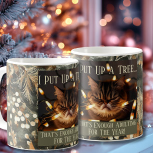 Caneca De Café Feliz Natal Grumpy para os Pássaros Gatos
