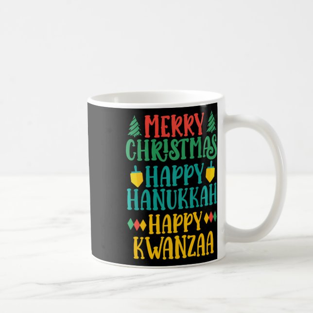 Caneca De Café Feliz Natal Hanukkah Feliz Kwanzaa 11 (Direita)