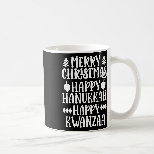 Caneca De Café Feliz Natal Hanukkah Feliz Kwanzaa 13 (Direita)