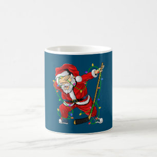 Caneca De Café Feliz Natal Hockey Dabbing Papai Noel