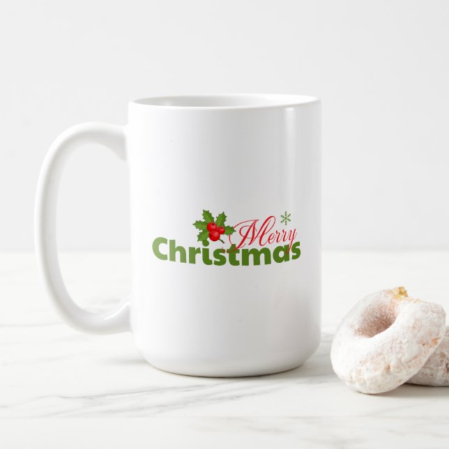 Caneca De Café Feliz Natal Holly Mug (Com Donut)