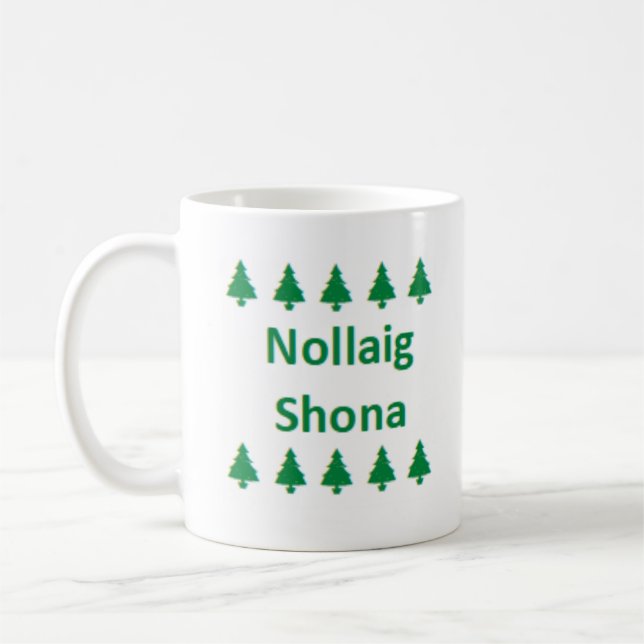 Caneca De Café feliz natal irlandês (Esquerda)