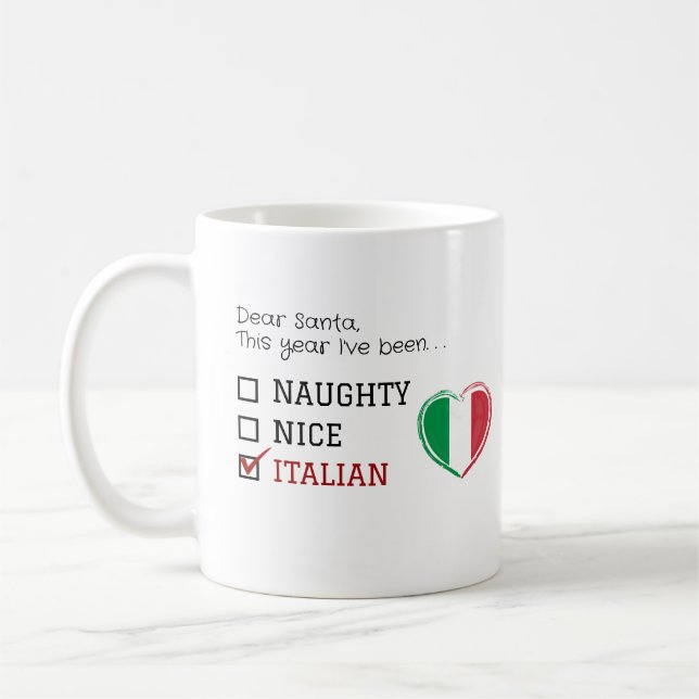 Caneca De Café Feliz Natal italiano (Esquerda)