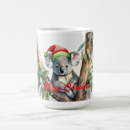 Caneca De Café Feliz Natal Koala sentado em Gumtree