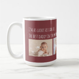 Caneca De Café Feliz Natal Lucky Me Melhor Papai Fotos Personaliz