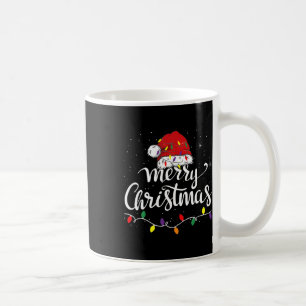 Caneca De Café Feliz Natal Luz Vermelha Santa Hat Família Xmas M