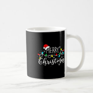 Caneca De Café Feliz Natal Luz Vermelha Santa Hat Família Xmas M