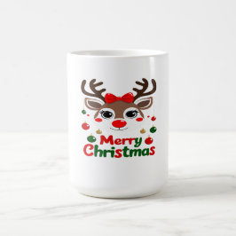 Caneca De Café Feliz Natal – Luzes de Rena e Alegria