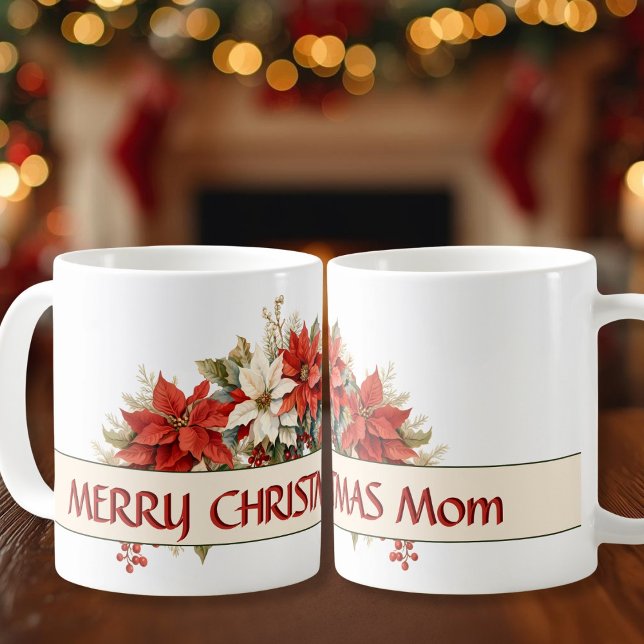 Caneca De Café Feliz Natal Mãe (Merry Christmas Mom Coffee Mug)
