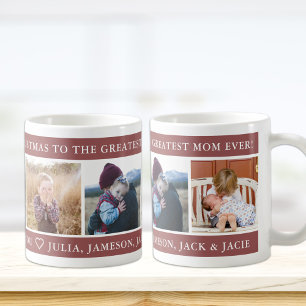 Caneca De Café Feliz Natal Mãe Mais Querida Personalizado
