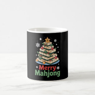 Caneca De Café Feliz Natal Mahjong Tiles Árvore Férias de Natal