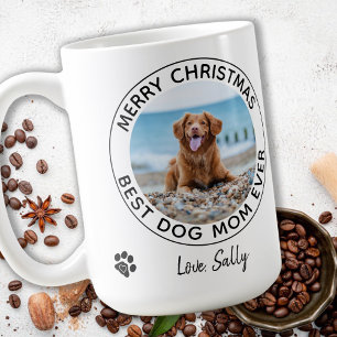 Caneca De Café Feliz Natal - Melhor Cachorro Mãe Já Pôs Foto