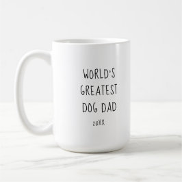 Caneca De Café Feliz Natal Melhor Pai de Cachorro do Mundo nome d