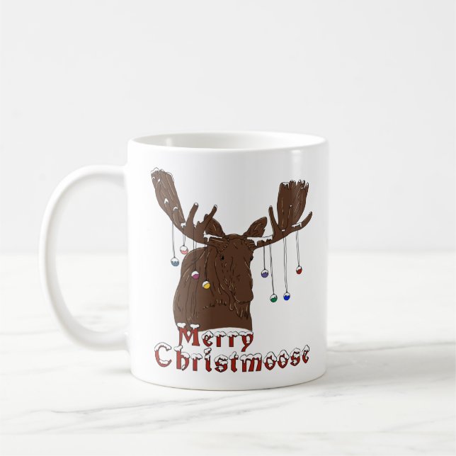 Caneca De Café Feliz Natal Mose Coffee Mug (Esquerda)