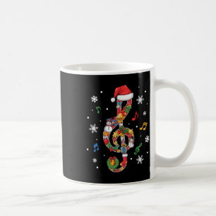 Caneca De Café Feliz Natal Nota Musical Amante da Música Crianças