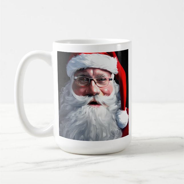 Caneca De Café Feliz Natal Papai Noel Natal (Esquerda)
