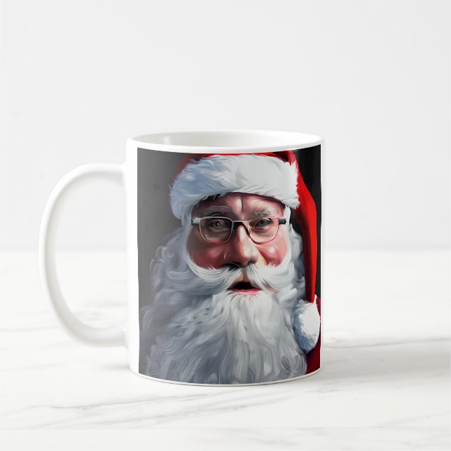 Caneca De Café Feliz Natal Papai Noel Natal (Esquerda)