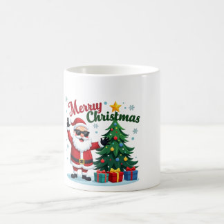 Caneca De Café Feliz Natal | Papais noeis e Design de árvore