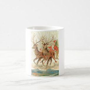 Caneca De Café Feliz Natal (Papais noeis e sua Reindeer)