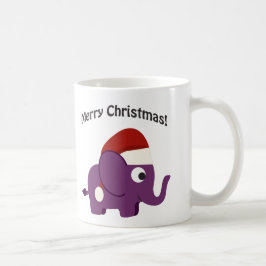 Caneca De Café Feliz Natal! Papais noeis Elefante