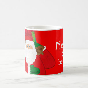 Caneca De Café Feliz Natal Papais noeis vermelhos acreditando na