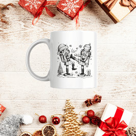 Caneca De Café Feliz Natal para malucos engraçados