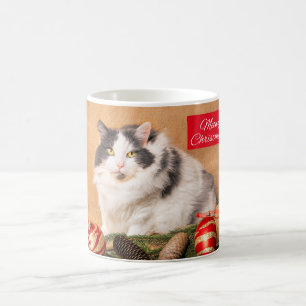 Caneca De Café Feliz Natal Para Qualquer Gato Bonito