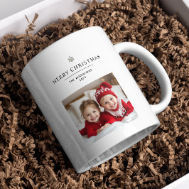 Caneca De Café "Feliz Natal personalizado com foto e nome