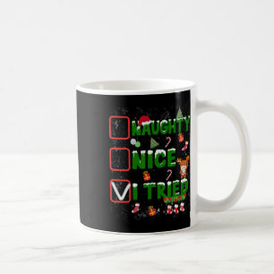 Caneca De Café Feliz Natal Que Eu Tentei Fama De Natal Engraçado