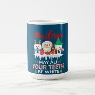 Caneca De Café Feliz Natal Que Todos Os Seus Dentes Sejam Dentári