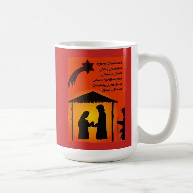 Caneca De Café Feliz Natal Red Mug- multilíngue (Direita)