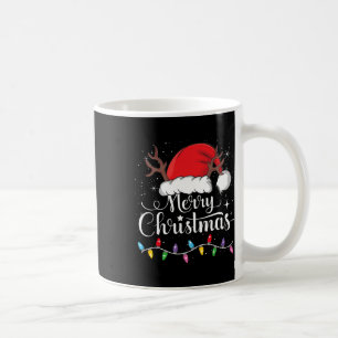 Caneca De Café Feliz Natal Red Santa Hat Reindeer Família Xmas