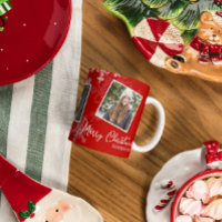 Feliz Natal Red Snowflakes Colagem de Fotos