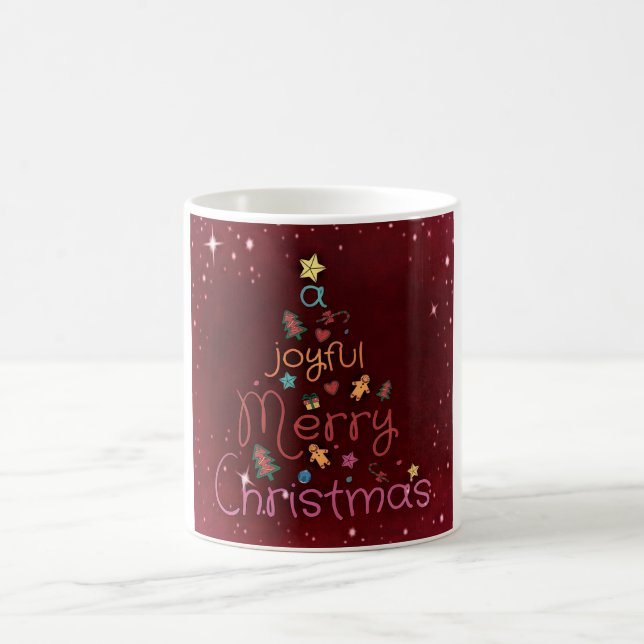Caneca De Café Feliz Natal Saudação ao Vermelho (Centro)