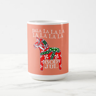 Caneca De Café Feliz Natal Sueco Jul Dala Horse Dalahos