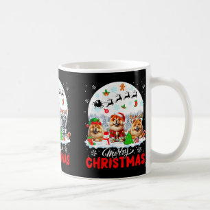 Caneca De Café Feliz Natal Três Papais noeis Elf Reindeer Dalmati