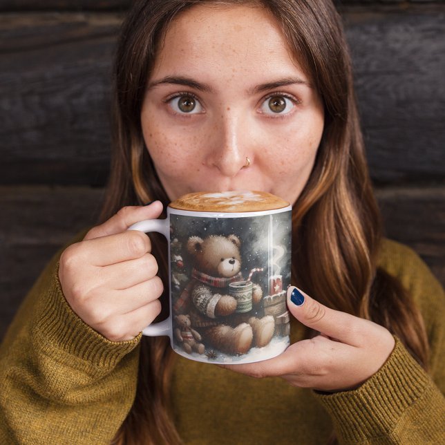 Caneca De Café Feliz Natal Ursinhos (Criador carregado)