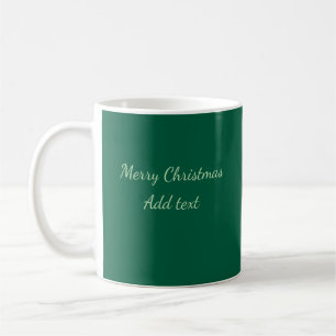 Caneca De Café Feliz Natal verde plano fundo solo feriado