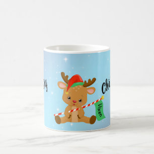 Caneca De Café Feliz Natal Vixen Reindeer