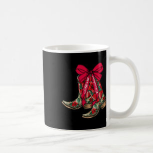 Caneca De Café Feliz Natal Xmas Cowboy Boots Coquette Arco Paj