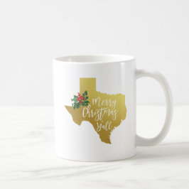 Caneca De Café Feliz Natal Y'all Texas Mug