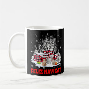 Caneca De Café Feliz NaviCat Feliz Papais noeis de Natal Feliz Ga