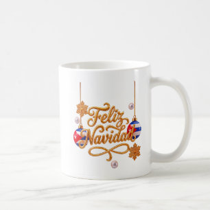Caneca De Café Feliz Navidad Cuba Natal Ouro