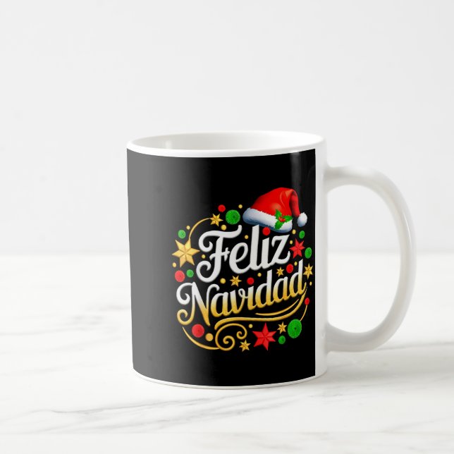 Caneca De Café Feliz Navidad Spanish Mexican Christmas Xmas Holid (Direita)