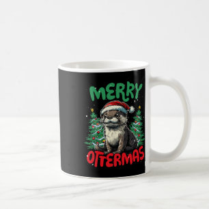 Caneca De Café Feliz Ottermas Engraçado Pato de Natal